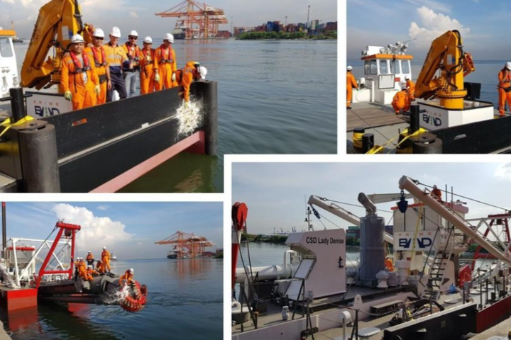 IHC Beaver 50 Cutter Suction Dredge and DMC 1200 Workboat Arrives